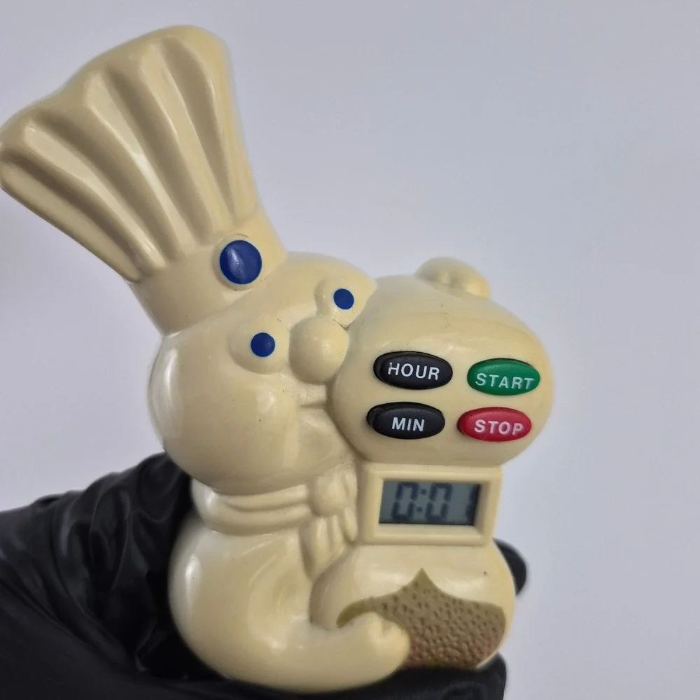 Vintage 1992 Pillsbury Doughboy Magnetic Kitchen Timer Poppin Fresh Collectible